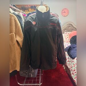 Yamaha Reversible Black Jacket with Red Highlights